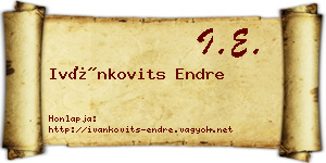 Ivánkovits Endre névjegykártya